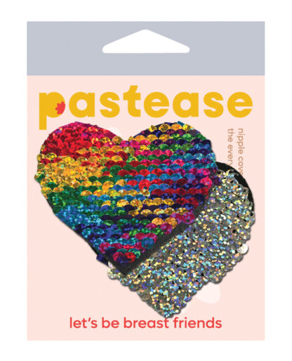 Pastease Premium Color Changing Flip Sequins Heart - Rainbow O/S