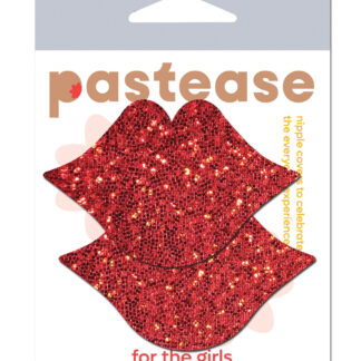 Pastease Premium Glitter Lips - Red O/S