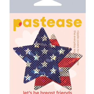 Pastease Premium Glitter Patriotic Star - Red/Blue O/S
