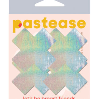 Pastease Premium Petites Holographic Plus X - Silver O/S Pack of 2 Pair