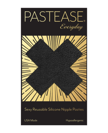 Pastease Reusable Luxury Suede Cross - Black O/S