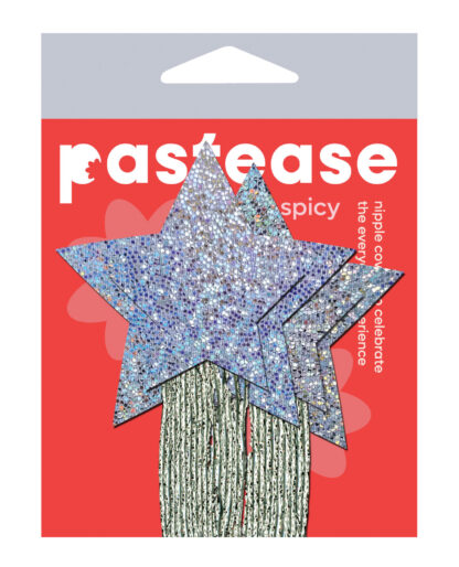 Pastease Tassle Glitter  Stars - Silver O/S