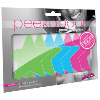 Peekaboos Neon Stars Value Pack - O/S Pack of 3