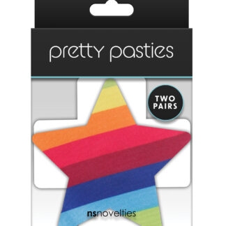 Pretty Pasties Pride Cross & Star Rainbow - 2 Pair